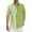 Green, variant on EQWLJWE Workout Shirts for Mens Summer Collar Shirts Casual Non Positioning Striped Print Short Sleeve Button Down Shirts Loose Fit Beach Shirts Outwear