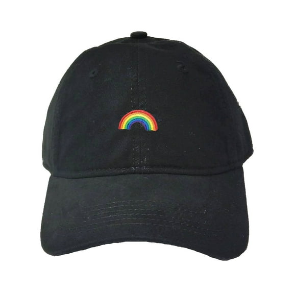 Go All Out Adult Rainbow Embroidered Deluxe Dad Hat