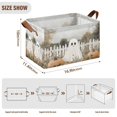 thumbnail image 7 of Yayeee Foldable Storage Basket for Shelves with Handles Set of 2 Waterproof Cloth Bins, Halloween Pumpkin Field, 7 of 7