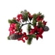 thumbnail image 3 of Corona de velas en forma de anillo,Corona de velas navideñas para decorar la mesa,Corona navideña con forma de vela para gabinete de cocina,Vela navideña con forma de anillo de flores, 3 of 9