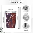 thumbnail image 2 of 12oz Conical Thermal Insulation Cup 4.9×3.2in With Straw No Odor Insulation Effect Is Good For Party Camping Picnic Travel Mediumvioletred Marble_2, 2 of 7