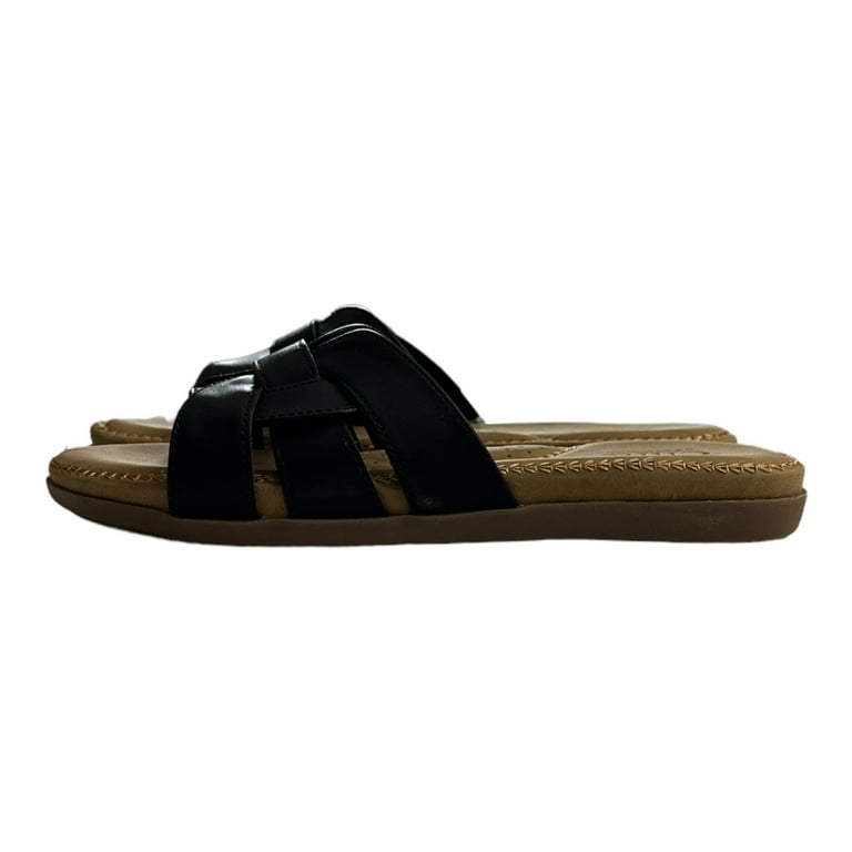 CLIFFS BY WHITE MOUNTAIN Sandales plates Calibre pour femme, Bleu marine/nubuck, 9.5
