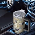 thumbnail image 6 of 40oz Pioneer Flower Floral Print Pattern Insulated Tumbler with Handle, BPA-Free Leak Proof Lid and Straws, Double Wall Vacuum, Hot 12h/Cold 34h, 6 of 6