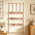thumbnail image 6 of YingYouFu Multicolored Macrame Rainbow Hair Bow Holder, Lace Tassel Hanging Organizer for Clips, Wall Decor for Barrettes Headbands Nursery, 6 of 8