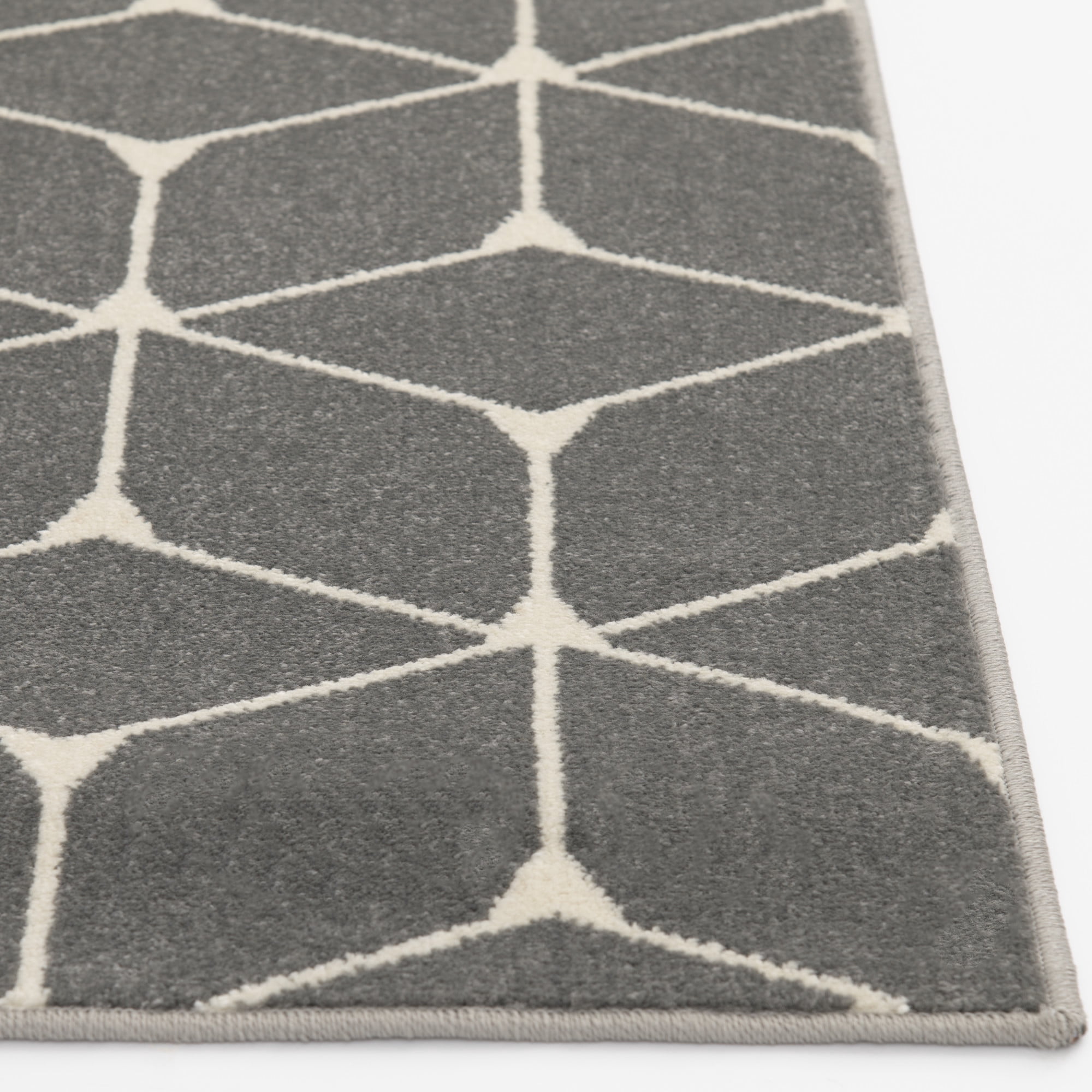 Loomaknoti Terrace Tropic Shamid 3' x 5' Geometric Indoor/Outdoor Accent Rug , Gray/White