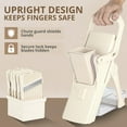 thumbnail image 4 of EMSON Safe Mandoline Slicer for Kitchen, All in 1 Mandoline Slicer for Food Works as Potato Slicer, Vegetable Slicer, Food Slicer, French Fry Cutter and More with 5 Blades and Storage Container C104, 4 of 8