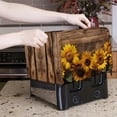 thumbnail image 5 of HELLHERO Sunflower Old Wooden Print Toaster Cover 2 Slice, Dustproof Bread Machine Cover with Drawstring, Washable Kitchen Small Appliance Protector, 5 of 8