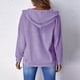 thumbnail image 4 of Sudadera con capucha y estampado sólido de manga larga para otoño e invierno para mujer Fridja  bvmnju5505, 4 of 6