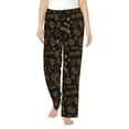 thumbnail image 1 of Fotbe Gold Pinecone Merry Christmas Pantalones de Pijama para Mujer, Pantalones de Dormir, Pantalones Pj con Cordón y Bolsillos-Medium, 1 of 6