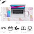 thumbnail image 5 of Long Mouse Pads for Desk,Princess Unicorn Pattern Desk Mats on Top Of Desks, Desk Mouse Pad Extra Large with 3mm Non-Slip Base and Stitched Edge for Gaming,Office,Work,Home 35.4"x15.7", 5 of 6