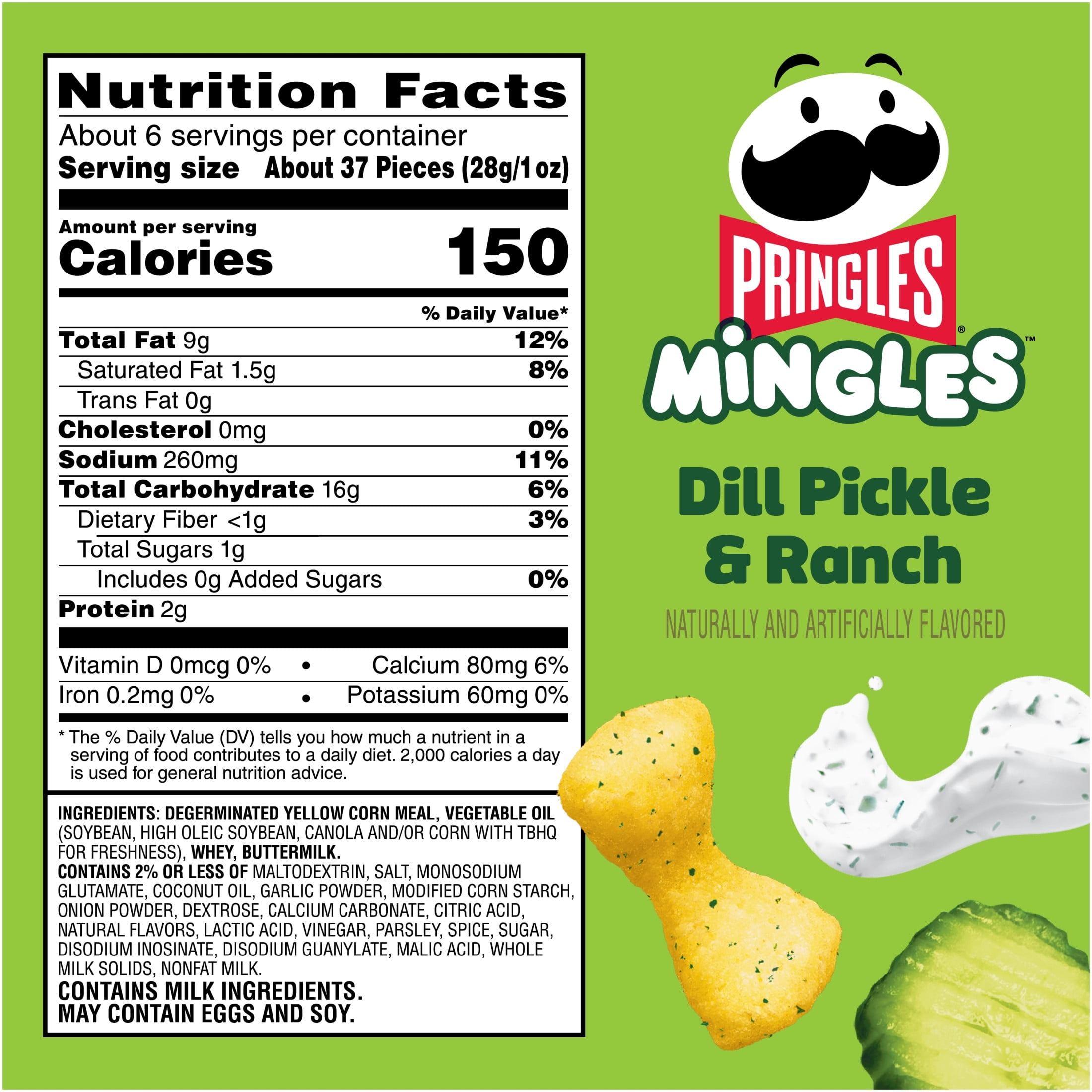 ぷりんぐる Pringles Mingles Dill Pickle & Ranch - 5.5oz : Target