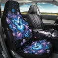 thumbnail image 4 of Binienty Waterproof Car Seat Covers Front Seats Only Floral Butterfly Breathable Stretchable Auto Bucket Cushions 2 Pack Airbag Friendly Car Interior Decor, Easy to Install, 4 of 8