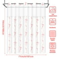 thumbnail image 3 of Ikfashoni No Hook Shower Curtain with Snap in Liner, Red Bow Hookless Waterproof Bath Curtain, 71"X74", 3 of 8