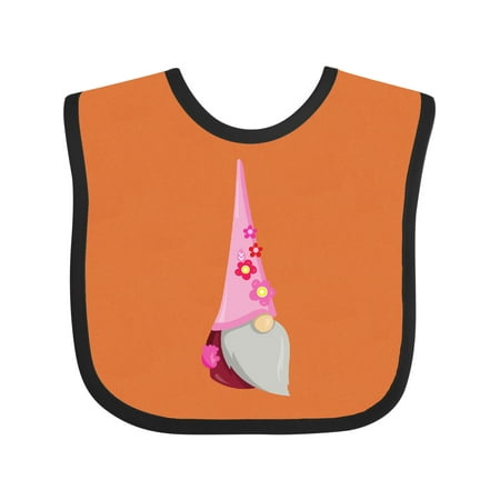 

Inktastic Spring Gnome Garden Gnome Cute Gnome Flowers Gift Baby Girl Bib
