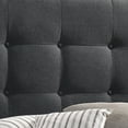 thumbnail image 3 of Twin Size Bed with Square Button Tufted Headboard Dark Gray - Saltoro Sherpi, 3 of 5