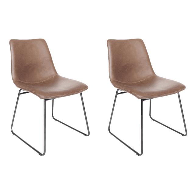 Set De 2 Sillas Para Comedor Stanza Tapizado Tipo Piel Sintetica