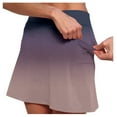 thumbnail image 2 of MIXUE Skirts For Women Summer Gradient Print Elastic High Waist Yoga Sports Mini Tennis Skirt Daily-Wear,Purple,XXL, 2 of 6