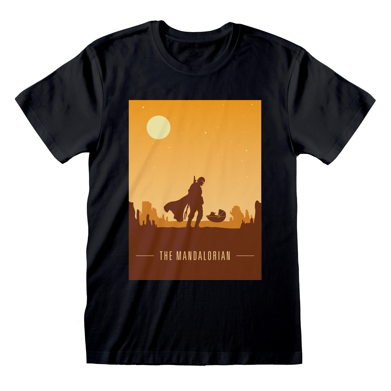Star Wars The Mandalorian Retro Style Poster Women's Boyfriend Fit T