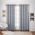 thumbnail image 3 of Exclusive Home Curtains Textured Woven Blackout Window Curtain Panel Pair with Grommet Top 52x84 Bubble Gum Pink 2 Piece, 3 of 10