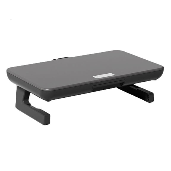 Yammee Foldable Computer Monitor Stand Adjustable Desk Organizer with Storage Drawer