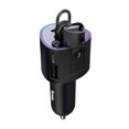 thumbnail image 2 of TIMIFIS Bluetooth Receiver 2-In-1 Car Charger Super Fast Charge Multifunctional Wireless Noise Cancelling Bluetooth Headset Car Multimedia Player, 2 of 6