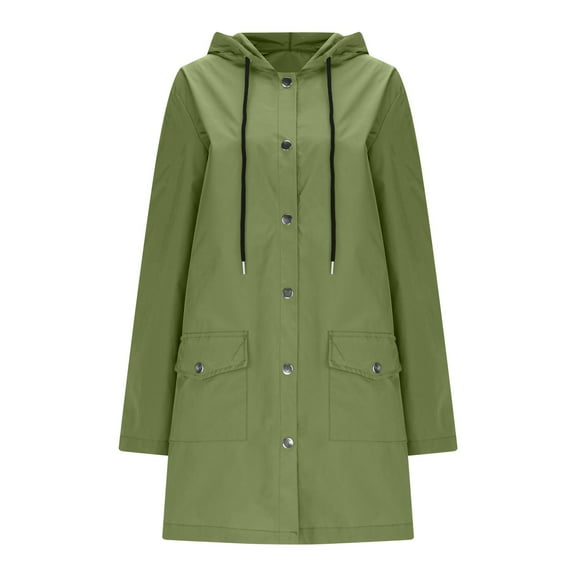 Levmjia Lightweight Hooded Jacket Women Waterproof - Sports for Women Outwear Button-Breasted Windbreaker for Travel Outdoor