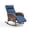 Blue, variant on Bellefurn Outdoor Rocking Recliner Chairs,Patio Wicker Rocking Chairs Outdoor Lounge Chairs with Adjustable Backrest & Footrest,Reclining Lounge Rocker Chair for Outdoor,Fire Pit,Pool,Garden