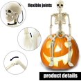 thumbnail image 3 of Halloween Skeleton Decoration,Full Body Posable Joint Haning Skeletons for Halloween Party Decor, 3 of 5
