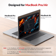 AV Access KVM Switch Docking Station for MacBook, USB C KVM Switch 2 Monitors 2 Computers, 4K Dual HDMI Displays, 1 Laptop+1 Desktop, Ethernet, 100W Power Delivery, EDID Emulation(iDock M10)