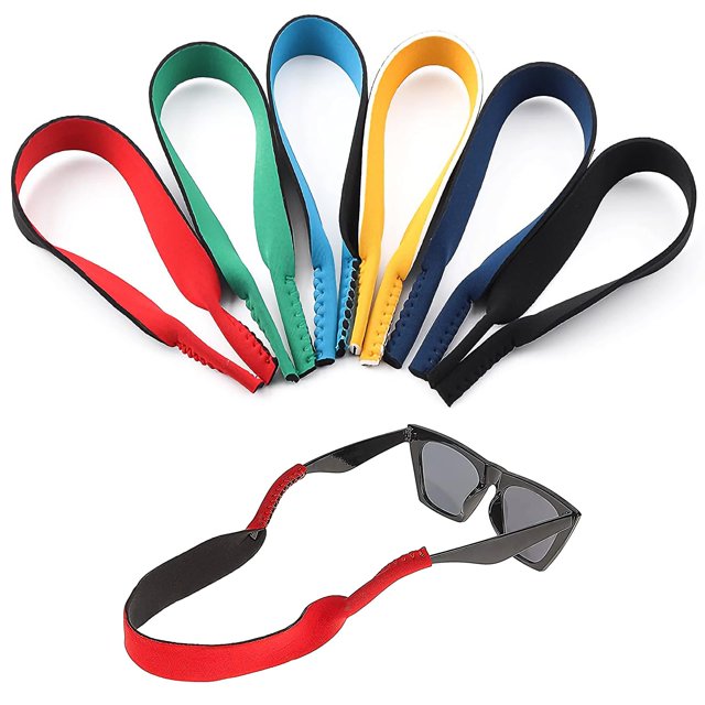 Paquete de 6 bandas elásticas de neopreno para sujetar gafas deportivas y gafas de sol A