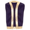 thumbnail image 3 of iixpin Men's Arabian Prince Lamp Cosplay Halloween Costume Vest Open Front Waistcoat Fancy Dress Purple XL, 3 of 5