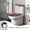 thumbnail image 5 of HELLHERO Christmas Cozy for Bathroom Home, Elastic Edge Polyester Fabric Toilet Seat Lid Cover Set, Fits All Toilet Shapes, Elastic Bottom, Pack of 2, 5 of 8