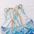thumbnail image 6 of Fshinging Toddler Girl Swimsuit New Blue Memaid Piece With Gold Foil Scale Kids Plus Size Swim Clothes Size 5-6 Years, 6 of 6