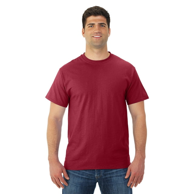 Jerzees T-Shirt à Manches Courtes pour Hommes DRI-POWER Active, 4X, Cramoisi