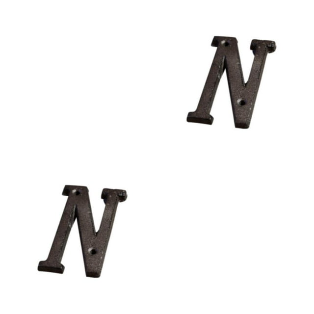 Transemion Durable And Rustproof Metal House Number Plaque For Stylish Door Decoration B17--N 2Set