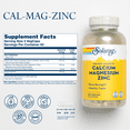 thumbnail image 7 of Solaray Calcium Magnesium Zinc Supplement, with Cal & Mag Citrate, Strong Bones & Teeth Support, Easy to Swallow Capsules, 60 Day Money Back Guarantee (250 CT), 7 of 7