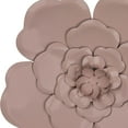 thumbnail image 3 of Stratton Home Decor Set of 3 Pink Metal Flowers Wall Decor, 3 of 6
