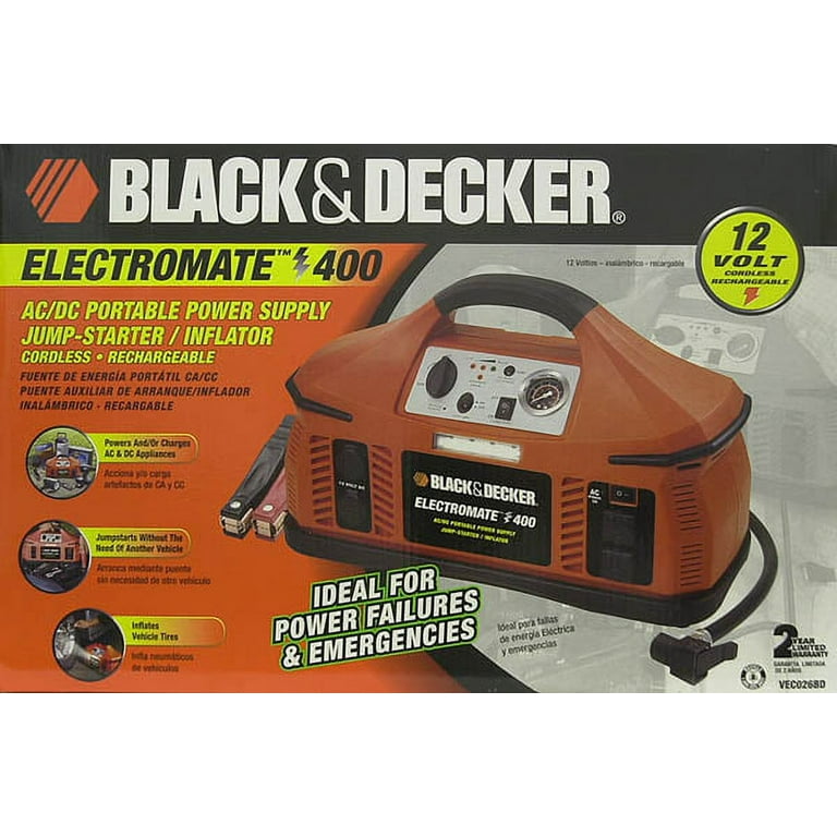 Black And Decker Jump-Starter With Inflator.