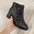 thumbnail image 5 of POROPL Womens Boots Ankle Pointed Toe Side Zip Up Shoes,Boots for Women Size 4.5, 5 of 5