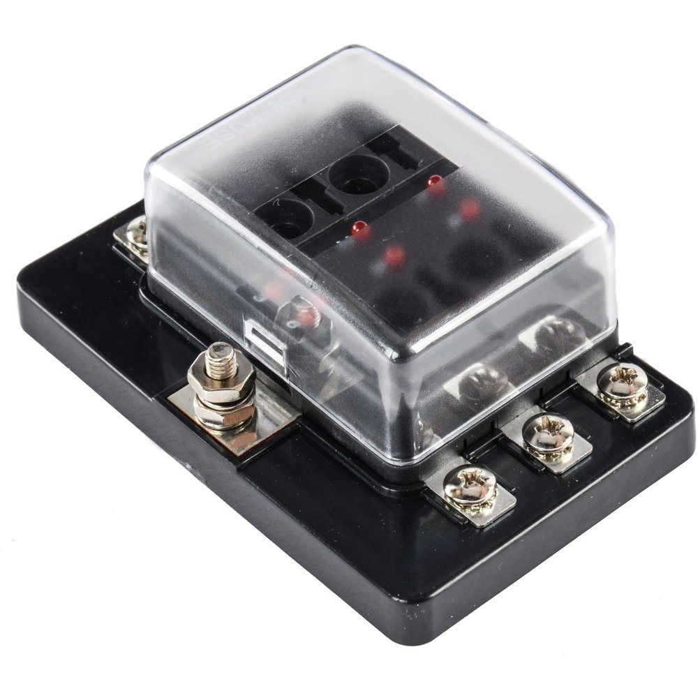 JEGS 10436 Standard Fuse Block with LED Indicators [6Pole] Walmart