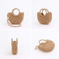 thumbnail image 3 of Bolso de mano QTKJ Mini semicírculo de ratán de paja para mujer, verano, 3 of 7