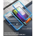 thumbnail image 3 of Poetic Guardian Case for Samsung Galaxy A52 4G & 5G, Clear Case with Built-in Screen Protector, Blue/Clear, 3 of 6