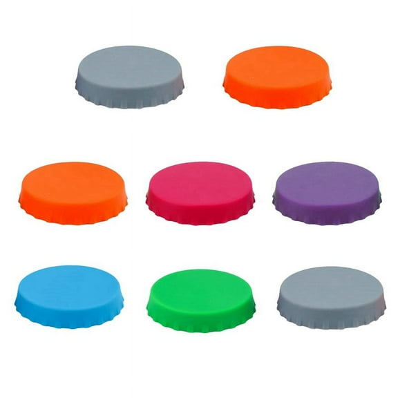 8Pcs Reusable Beverage Can Covers Soda Lid Protectors Silicone Sealing Bottle Cap Leak-Proof