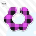thumbnail image 3 of Bingfone Purple Black Buffalo Plaid Soft Bibs For Baby Boy Girl 360 Rotate Petal Absorbent Bibs Washable For Drooling Teething, 3 of 9