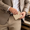 thumbnail image 5 of Hidden Pocket Travel Wallet with Belt Loop, Foldable Phone Id Card and Cash Organizer, Under Clothing Passport Money Pouch for Airport Commuting Business Trips and Daily Travel, Khaki, 5 of 8