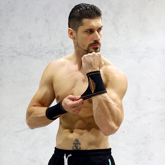 MEIBUTYUP 2-Pack Sports Wristbands Nylon Sweat Absorption for Exercise Running Fitness Gym Use