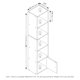 thumbnail image 3 of HOWEN Book Shelf, 5-Tier Modern Bookshelf, Bookcase with 1 Door Storage Cabinet, 9.3 x 12 x 52, for Living Room, Bedroom, Home Office, White, 3 of 5