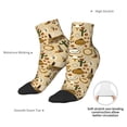 thumbnail image 6 of Rateoe Wild West Cowboy Pattern Quarter Crew Socks,Toe Seamed Ankle Socks,Cotton Cushioned Breathable Athletic Crew Sports Socks, 6 of 7