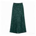thumbnail image 5 of Ailaofu Women's Fall High Waist Jacquard Wide Leg Pants Button Formal Palazzo Trousers for Evening and Workwear, 5 of 6