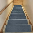 thumbnail image 6 of Pxyqht 8x30in Flax Non-Slip Stair Treads 4 Pack, Rubber Backing Indoor Washable Stair Mats for Wooden Steps, Family Friendly Stair Rug, 6 of 6